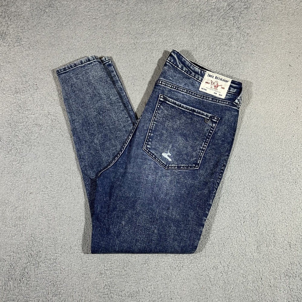 True Religion Jeans Womens 34 Halle High Rise Super Skinny Denim #3684